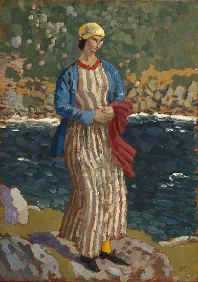 John Augustus Atkinson Woman by a Riverbank